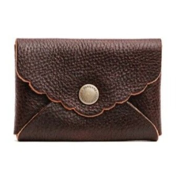 Portland Leather Handbags - Portland leather Mini Daisy Wallet Coldbrew Brown Pebbled Leather 3.5x2.5 New